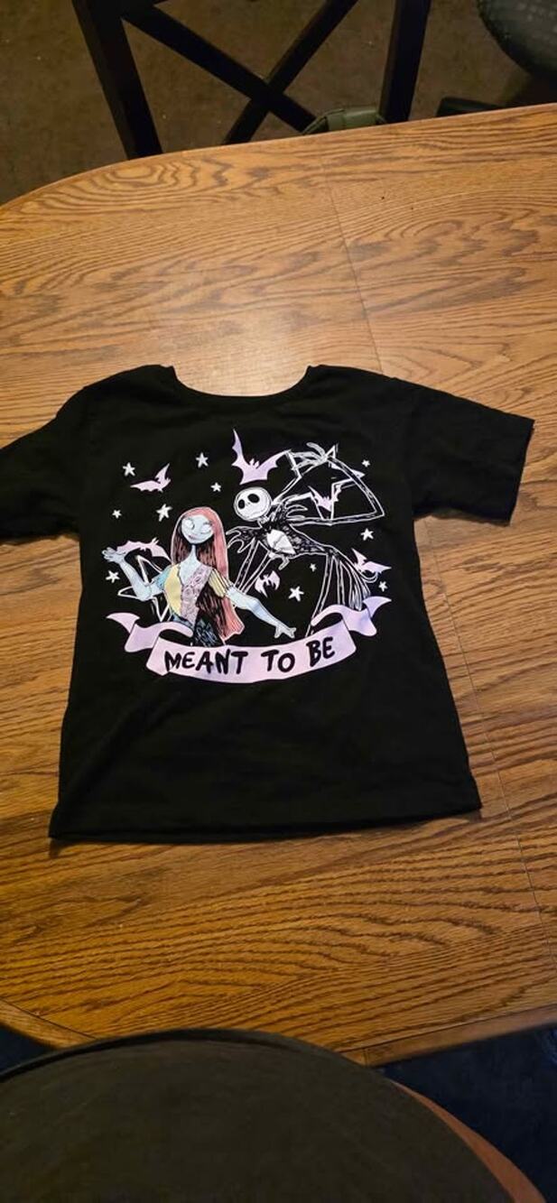 Disney The Nightmare Before Christmas Jack and Sally T-Shirt Size XS 4/5
